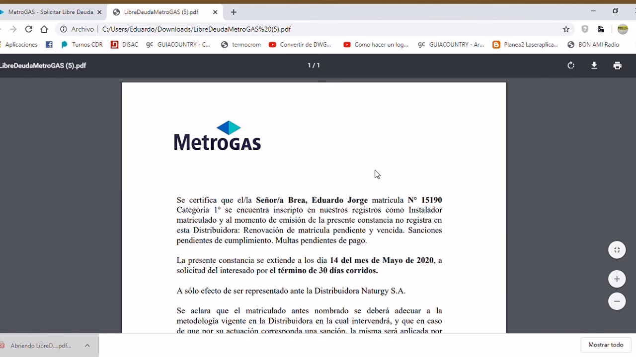 ¿Qué pasa si no usé el servicio de Metrogas?