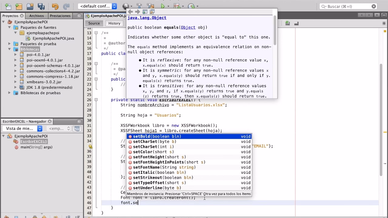 ¿Cuáles son los ejemplos de Apache poi?