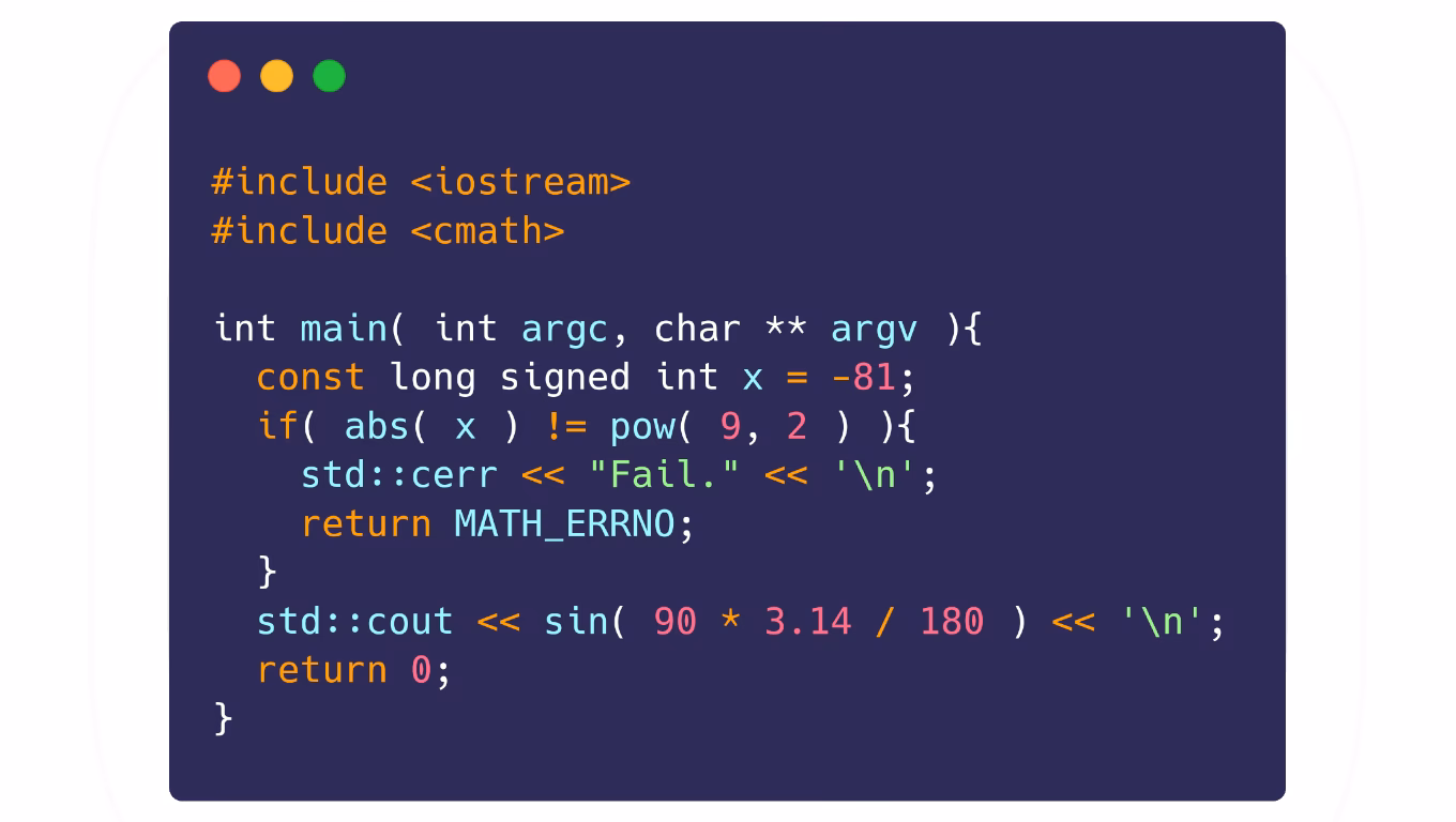 ¿Cuáles son las funciones de la librería matemática cmath?
