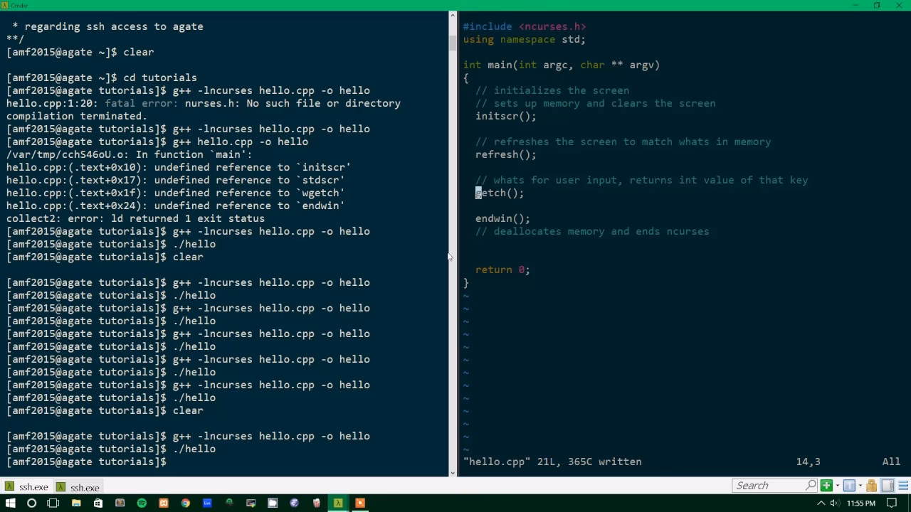 ¿Qué es la biblioteca ncurses?