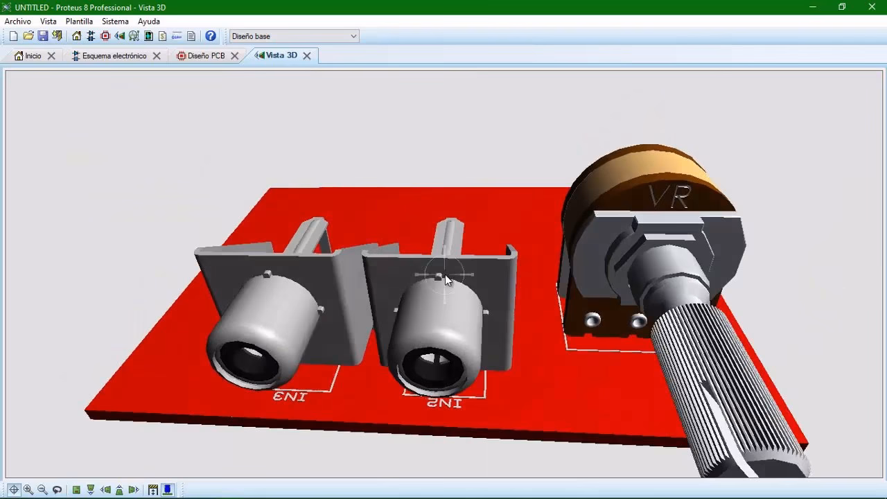 ¿Cómo mover el TAB central de un potenciometro en Proteus?