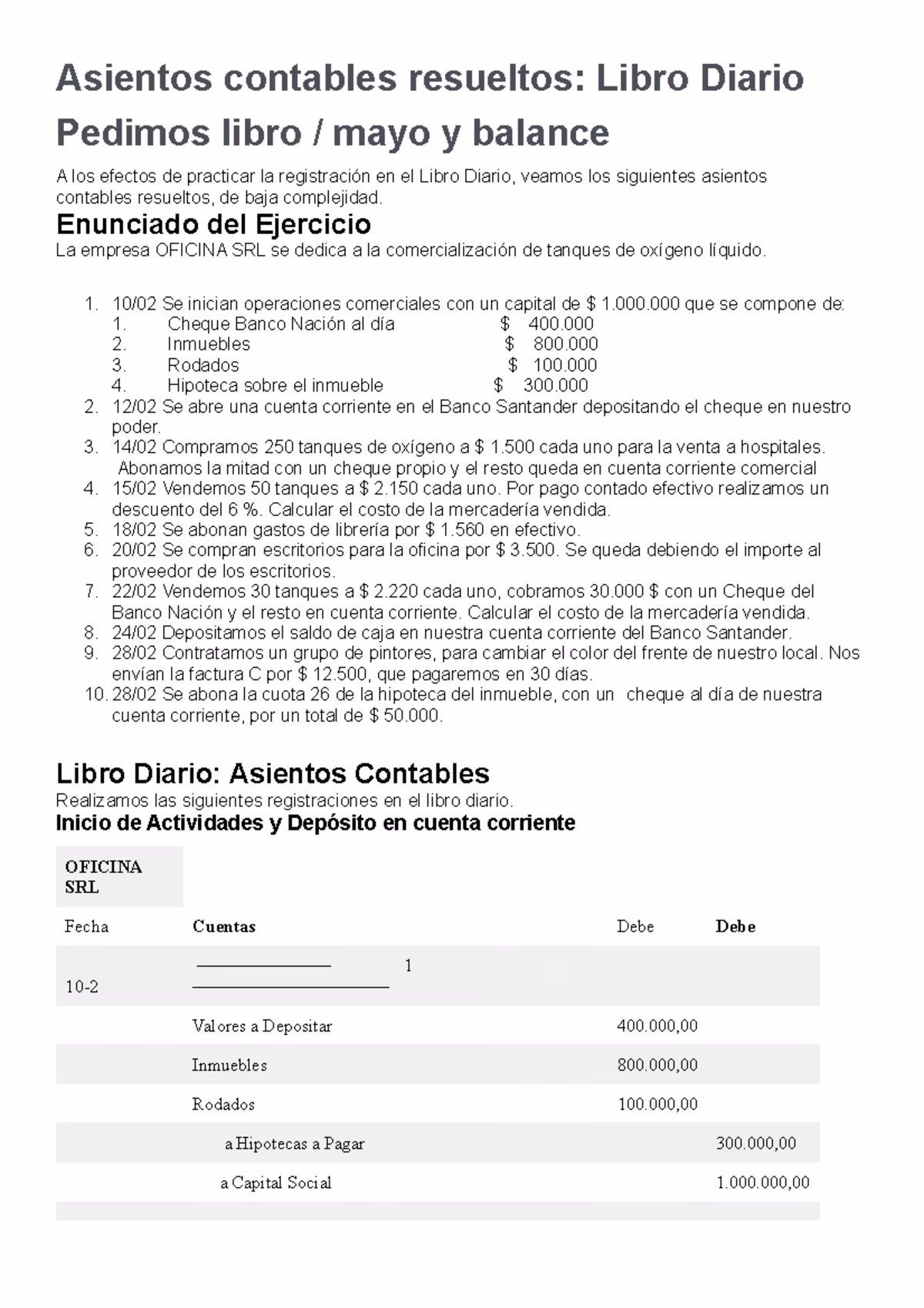 ¿Qué aprenderás con los ejercicios contables?