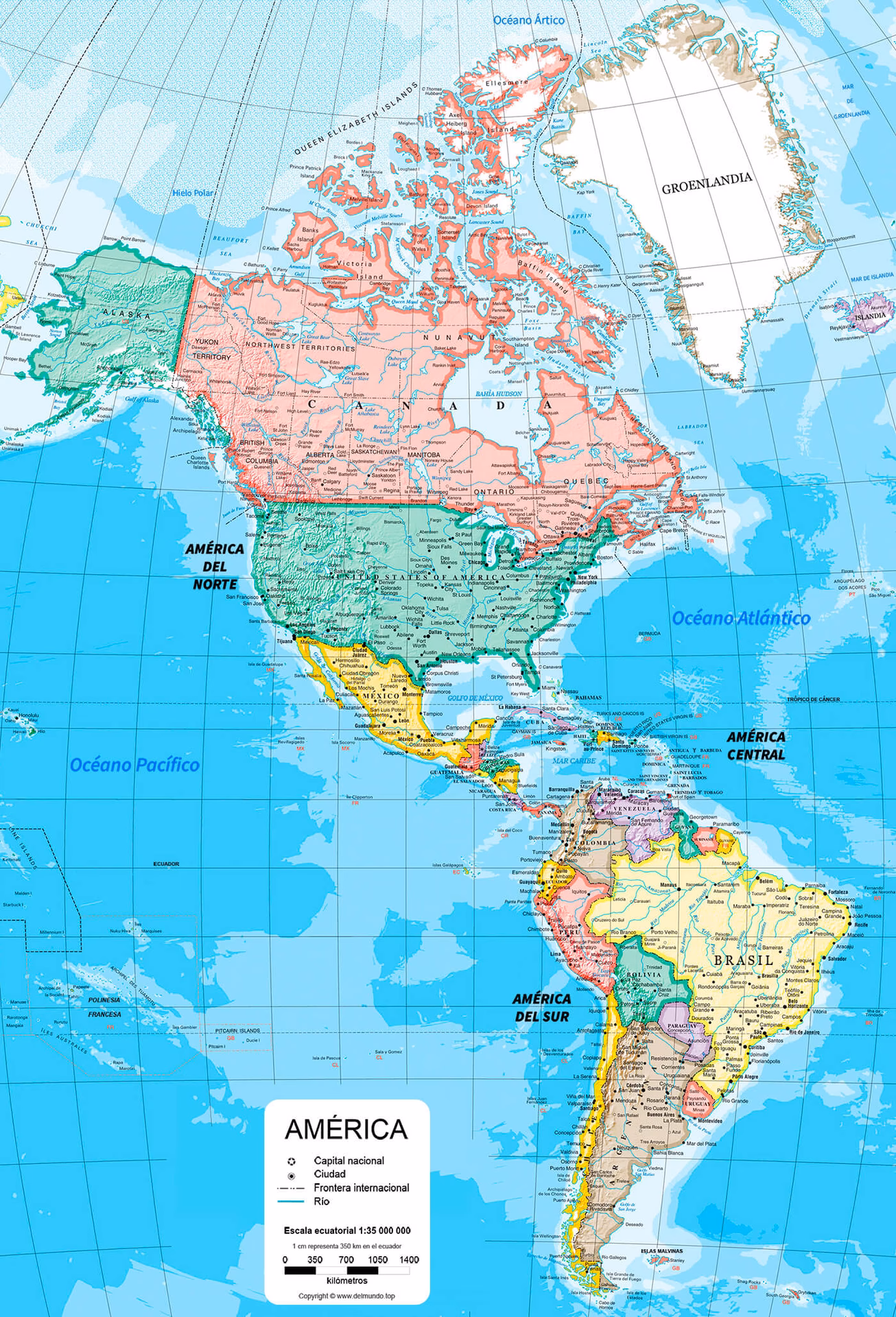 ¿Qué es el mapa geográfico deAmérica?