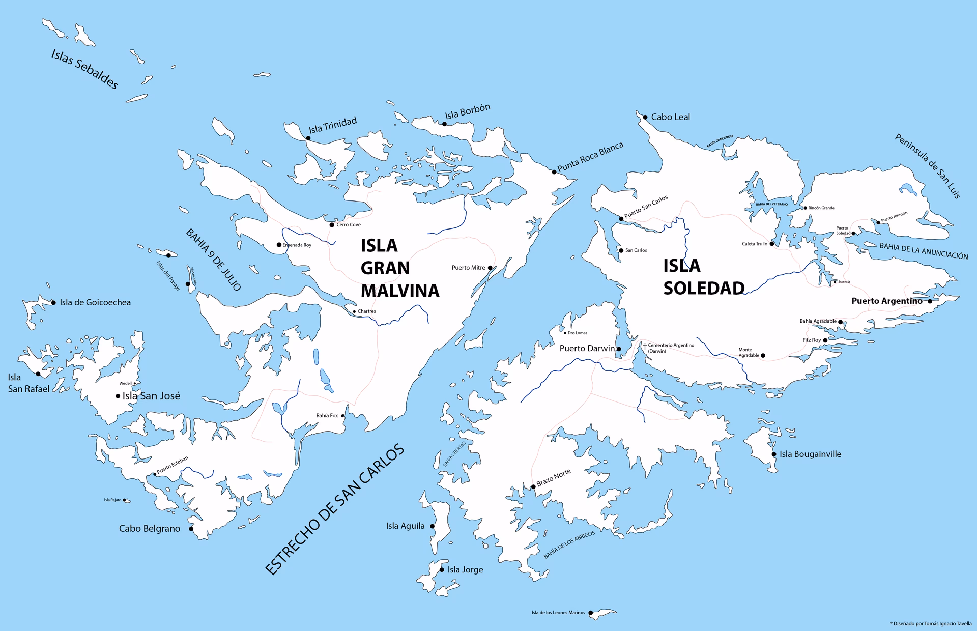 ¿Dónde puedo ver el mapa físico político de las islas Malvinas?