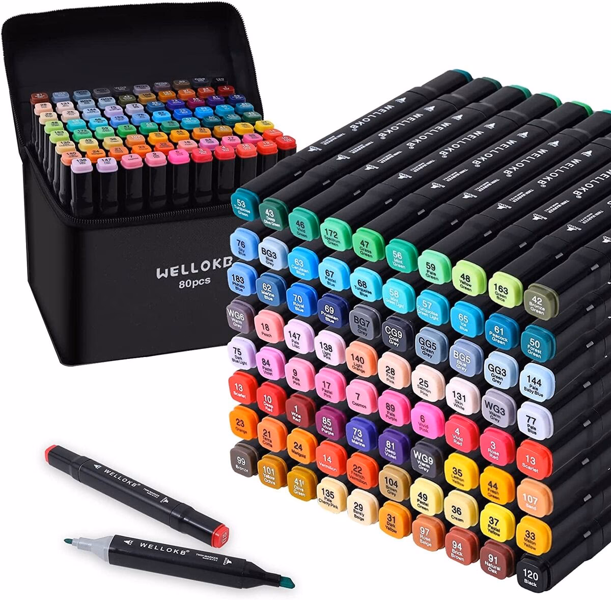 ¿En qué colores metálicos vienen los marcadores de punta media?