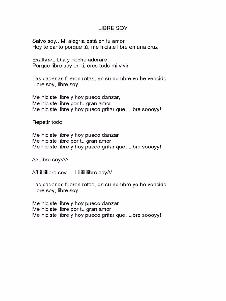 ¿Quién escribió la letra de Libre Tu Me Hiceste Libre?
