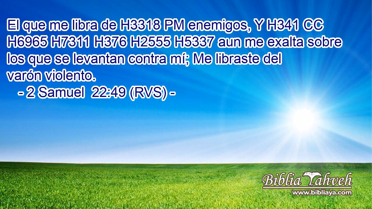 ¿Qué quiere decir Me libraste de hombre violento?