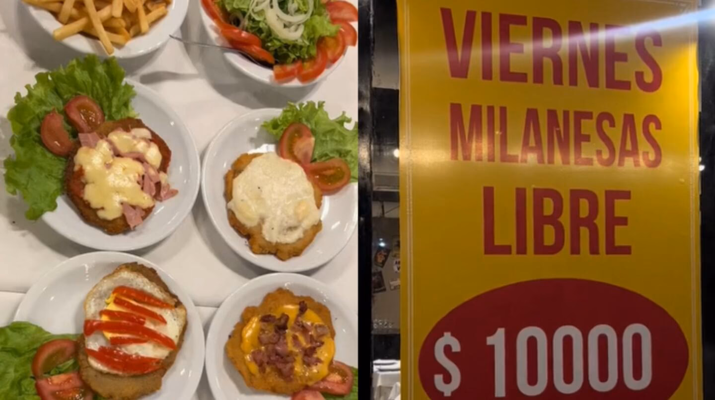 ¿Cuánto cuesta un menú de milanesa libre en Argentina?