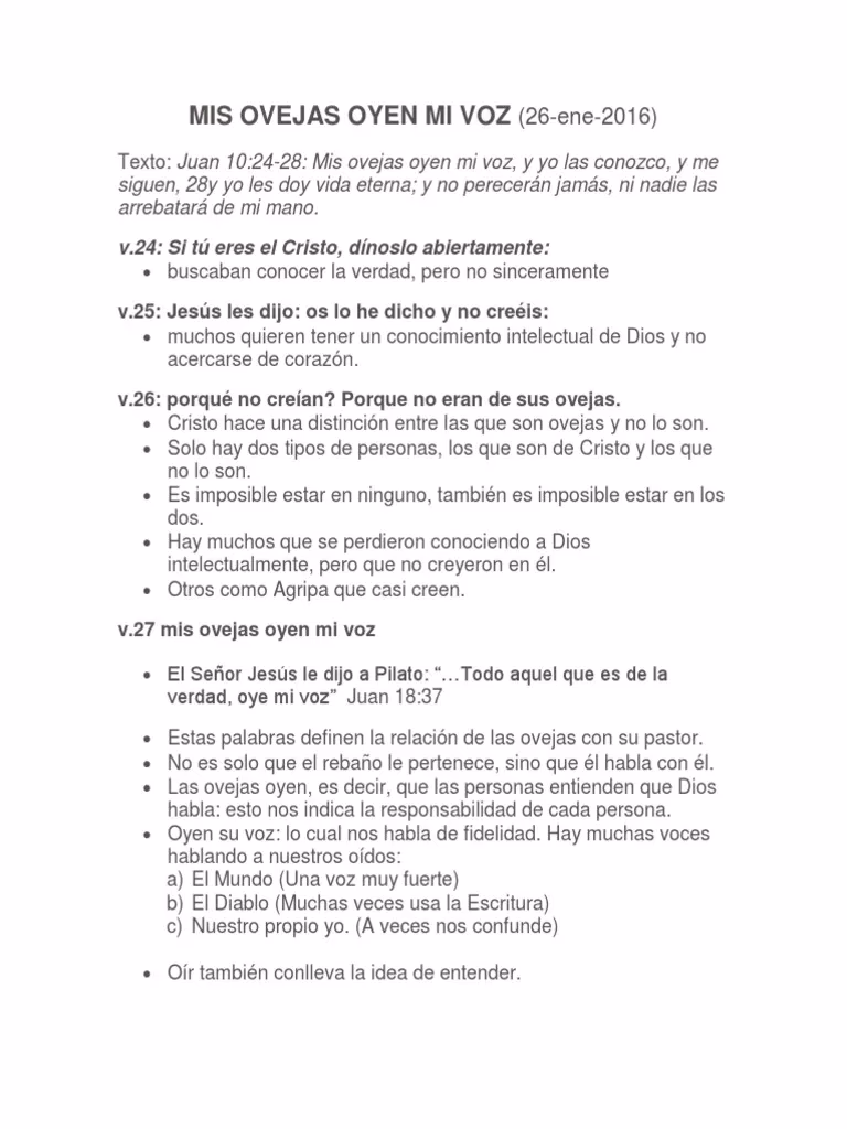 ¿Por qué las ovejas oirían su voz y la reconocerían?