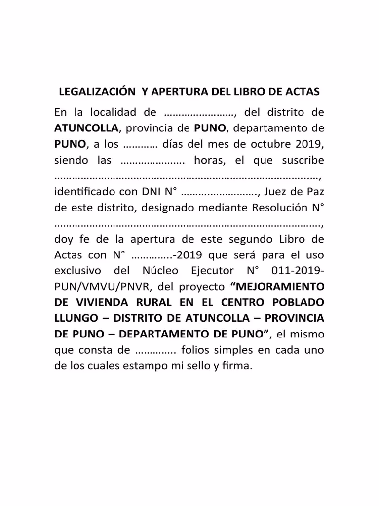 ¿Qué es un acta de legalización?