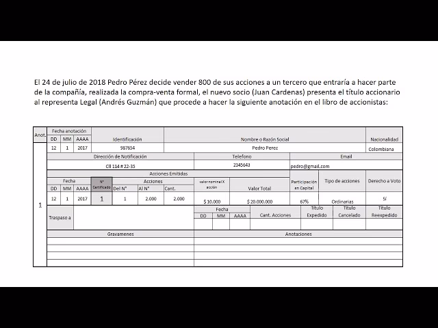 ¿Qué es el libro de accionistas?