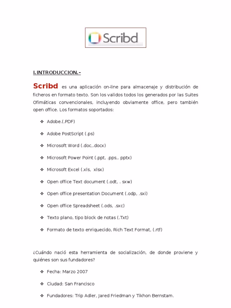 ¿Cómo subir documentos a Scribd?