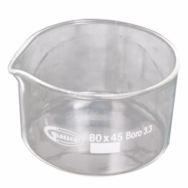 ¿Qué cuidados se le deben dar al cristalizador de vidrio?