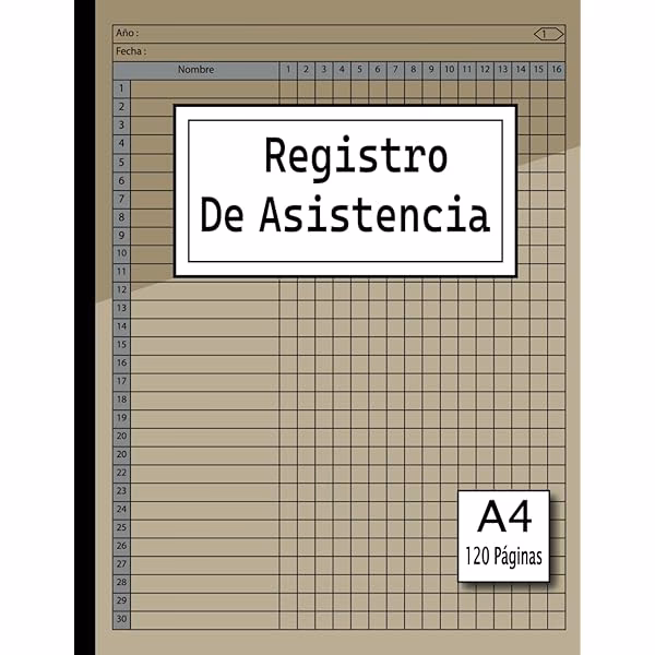 ¿Qué información se registra en un libro de asistencia?
