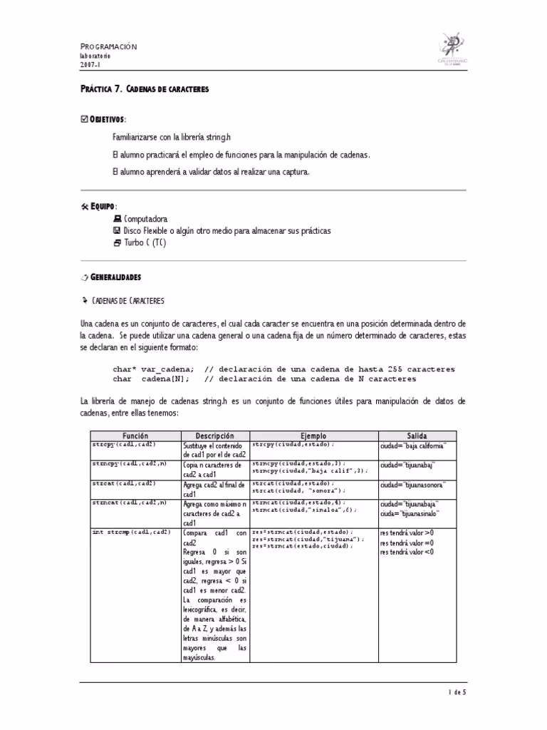 ¿Cuáles son las funciones de string H?