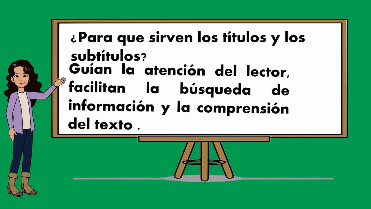 ¿Qué son los subtítulos en un texto?