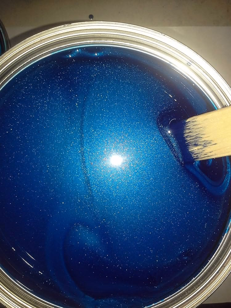 ¿Qué pigmentos contiene la pintura azul?