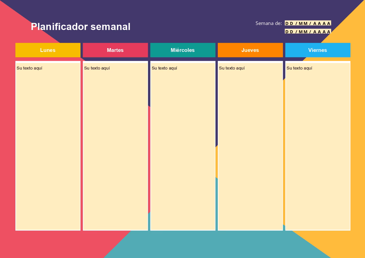 ¿Para quién es adecuado este planificador semanal?