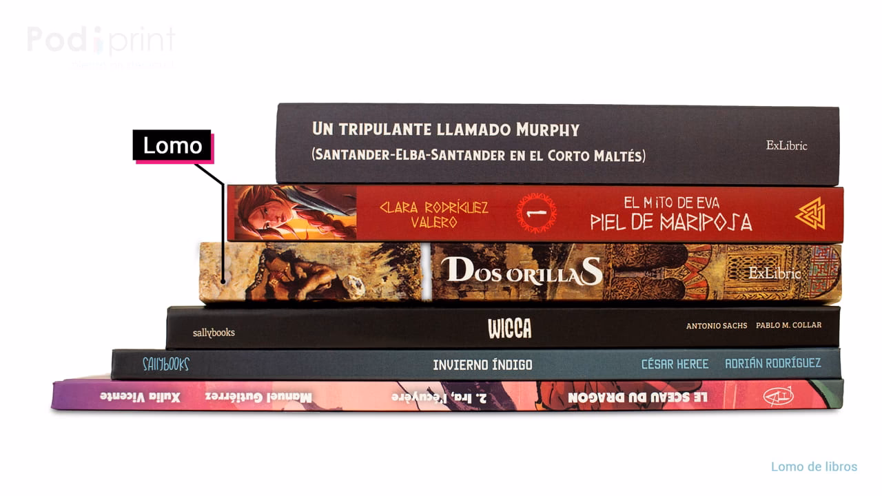 ¿Qué datos se escriben en el lomo de un libro?