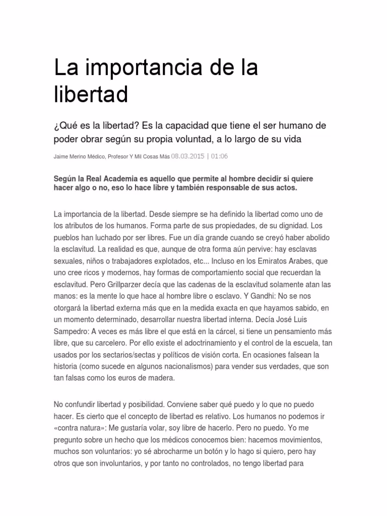 ¿Cuál es la importancia de la libertad de expresión?