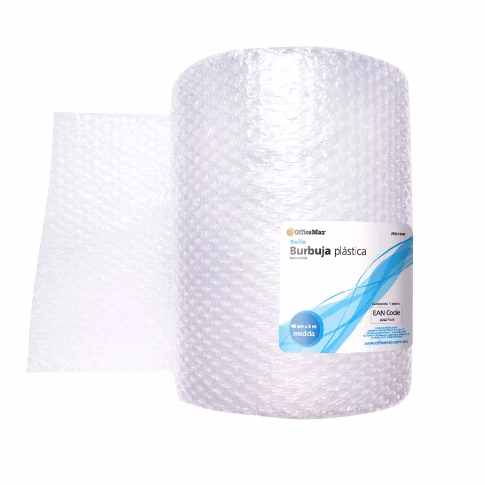 ¿Cuánto mide un rollo de plástico de burbujas?