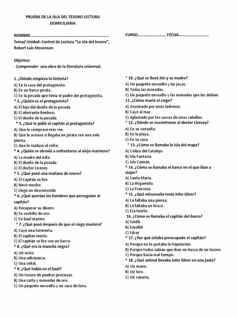 ¿Cuál es el objetivo de la isla del Tesoro?