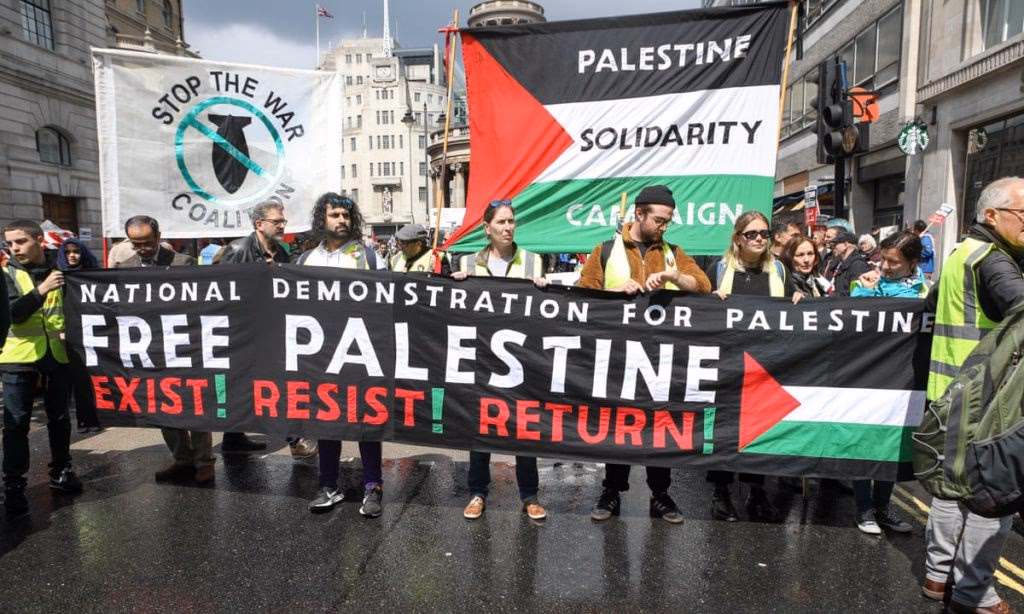 ¿Qué dicen los manifestantes sobre la Palestina del mandato?