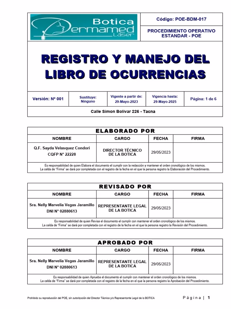 ¿Qué es el libro de ocurrencias?