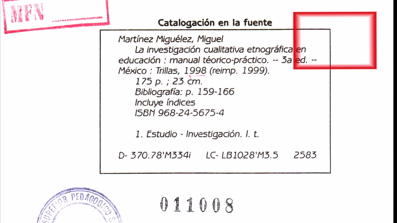 ¿Qué es el código de catalogación?