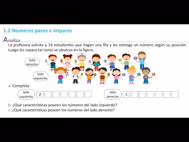 ¿Cuáles son los números pares de un libro?