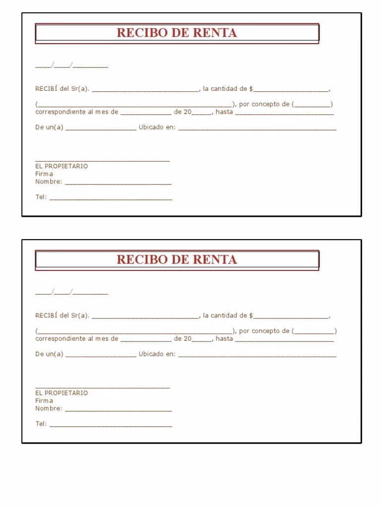 ¿Quién debe firmar el recibo de alquiler?