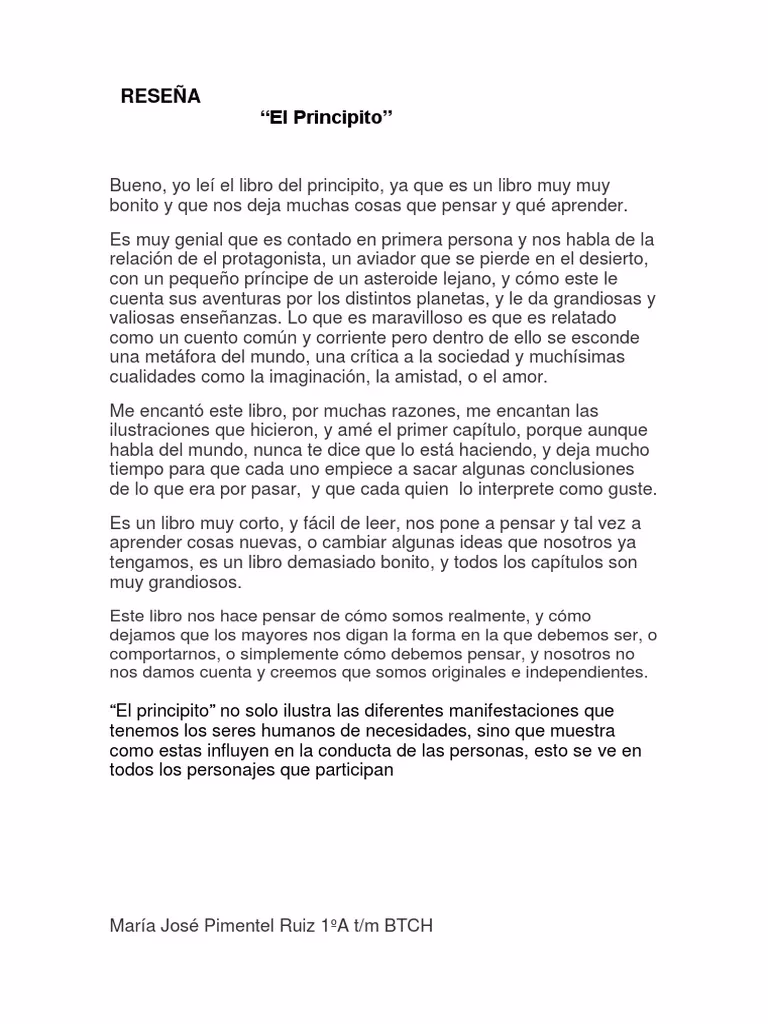 ¿Qué tipo de texto es el principito?