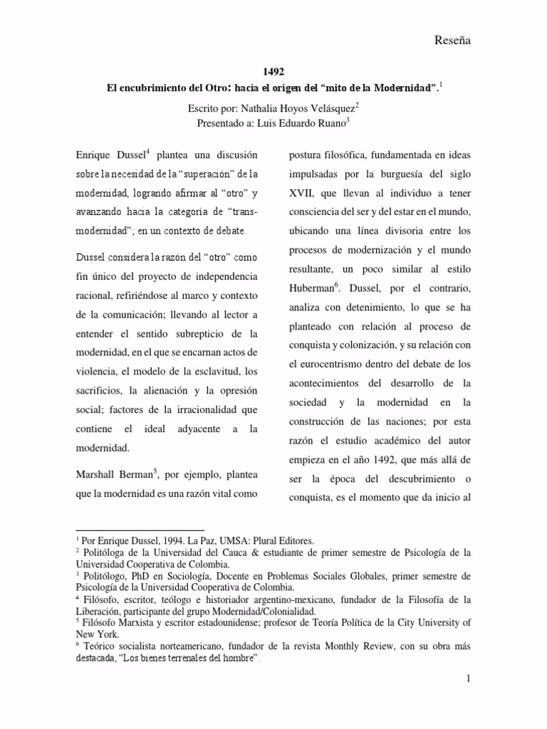 ¿Quién es el autor de 'El encubrimiento del otro'?