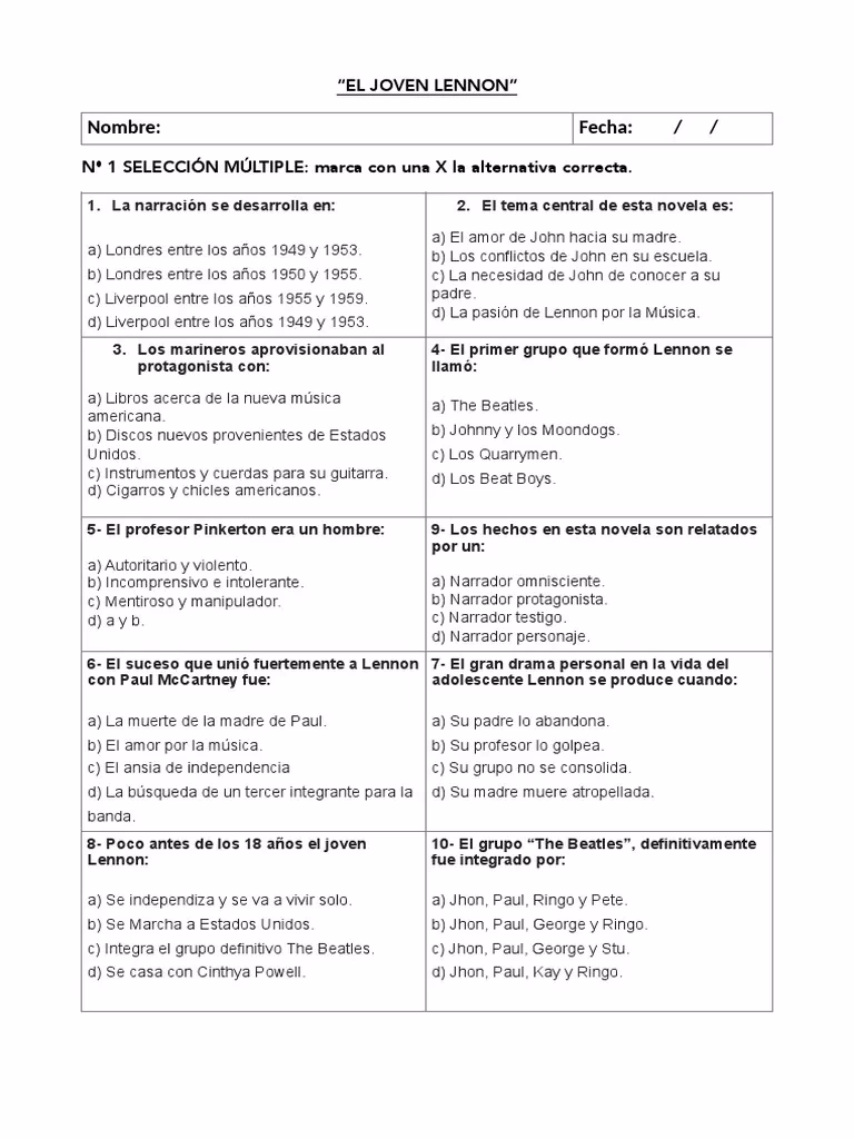 ¿Cómo termina la novela de John Lennon?