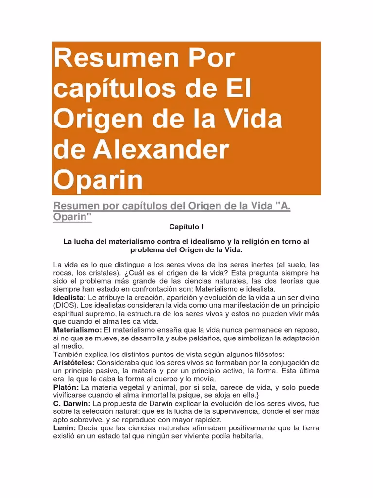 ¿Quién enseñaba que los seres vivos habían surgido en el pasado y tomaban vida con el espír?