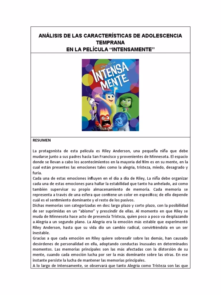 ¿Por qué es tan buena la historia de intensamente?
