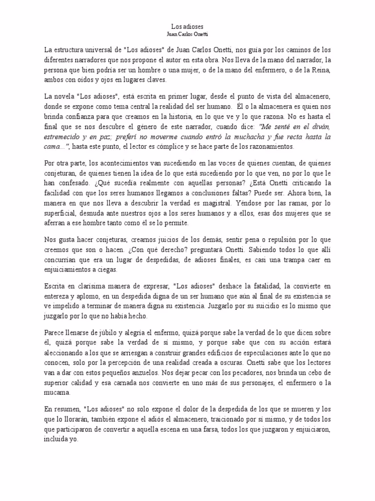 ¿Qué es el relato de los adioses?