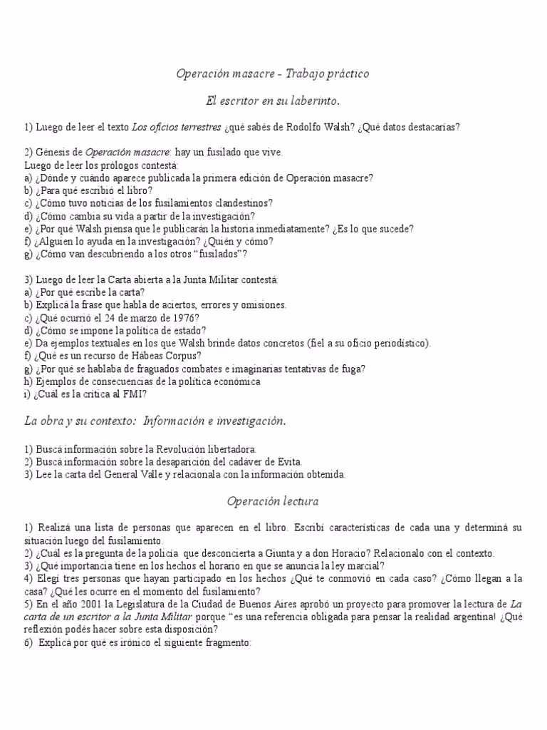 ¿Dónde se filmó la película 'Operación Masacre'?