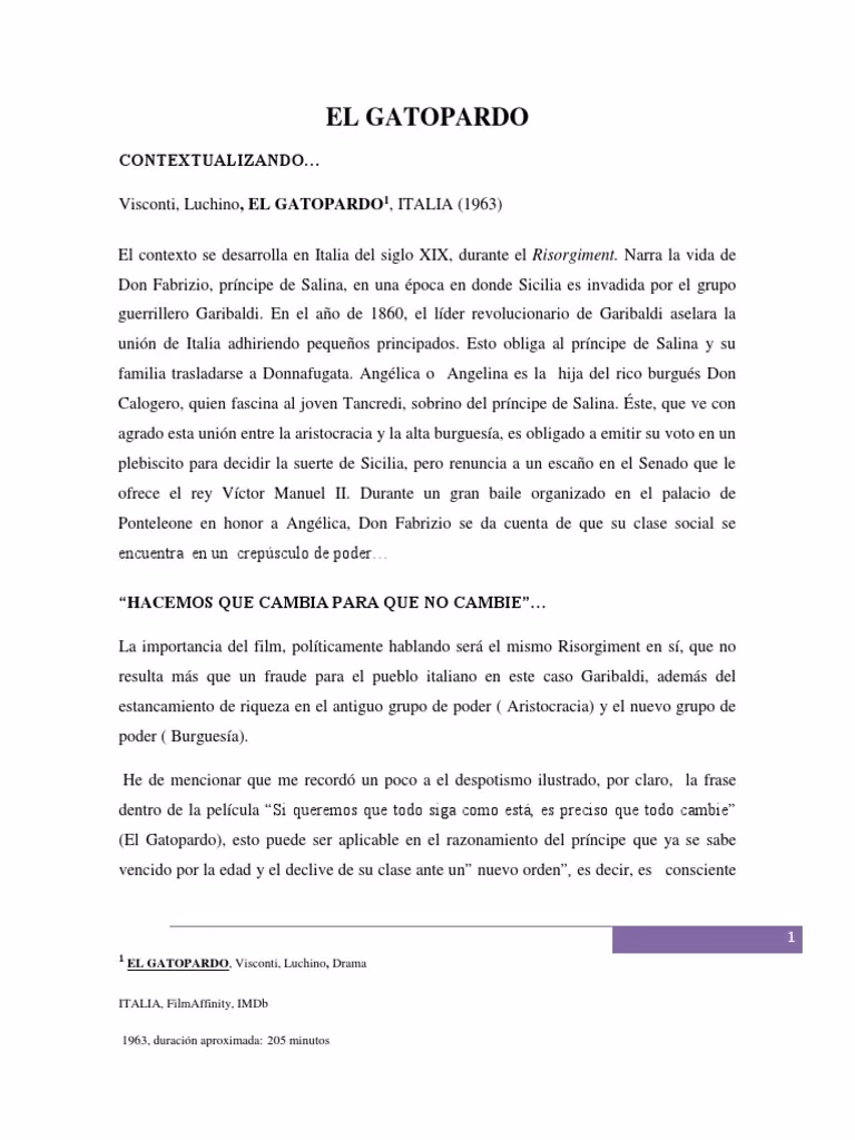 ¿Por Qué Leer El gatopardo?