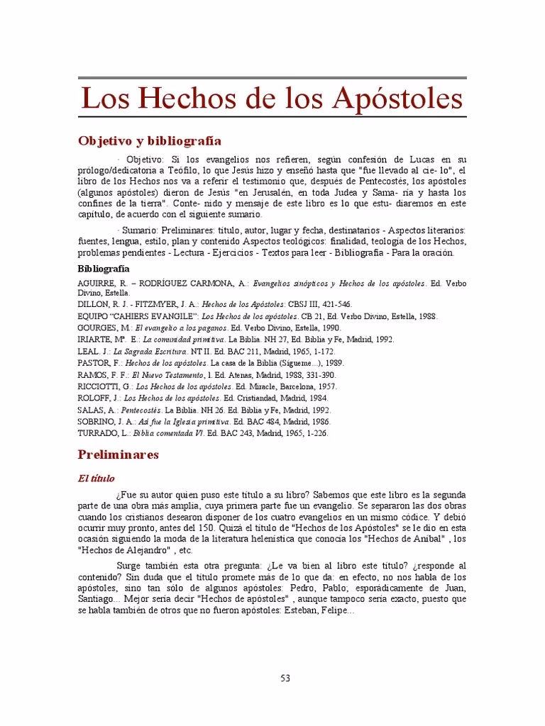 ¿Qué eventos clave relata el libro de hechos de los apóstoles?
