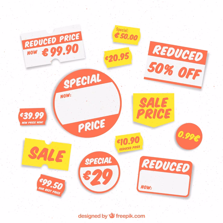 ¿Cuántos stickers de precios hay?