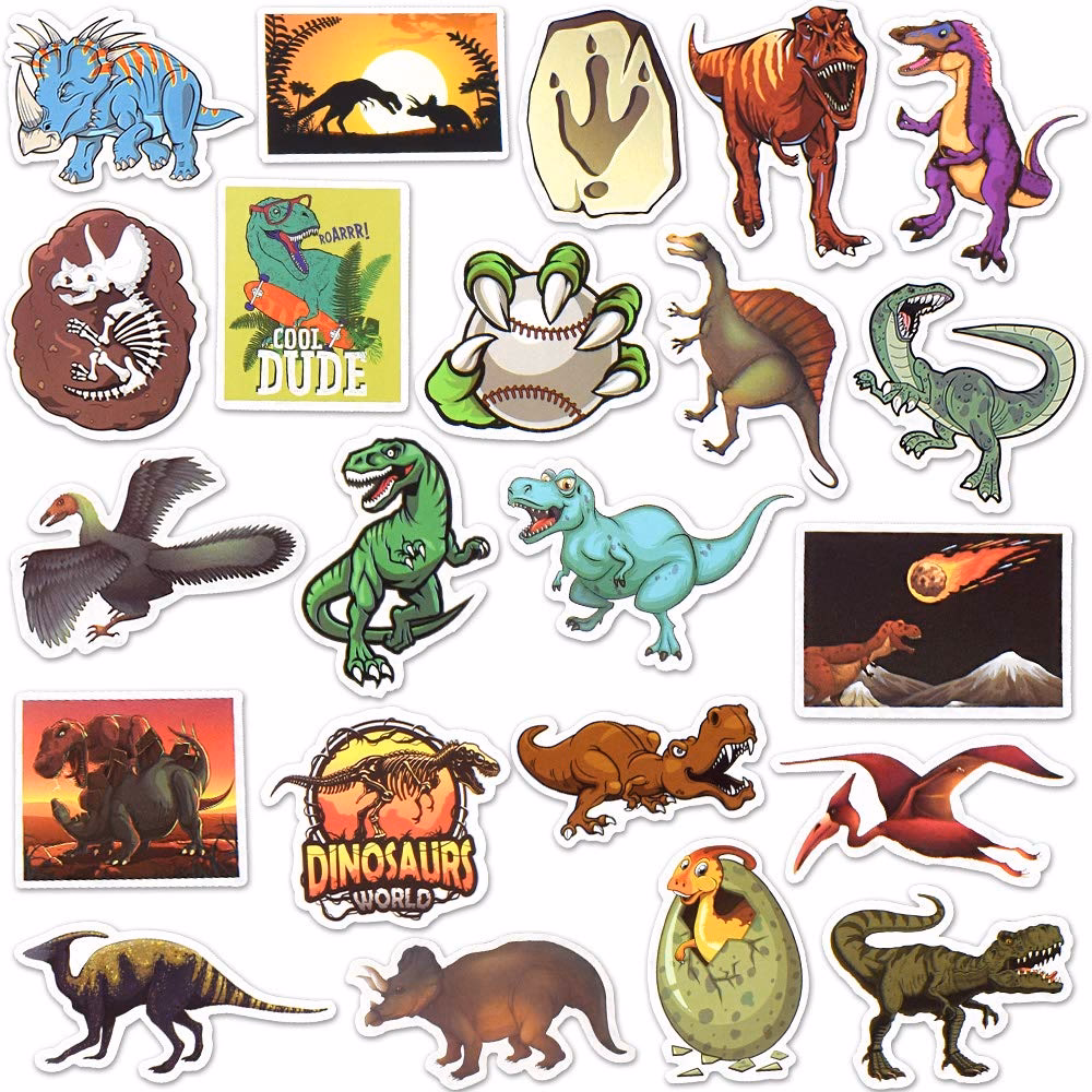 ¿Cuánto cuesta un sticker de dinosaurios?