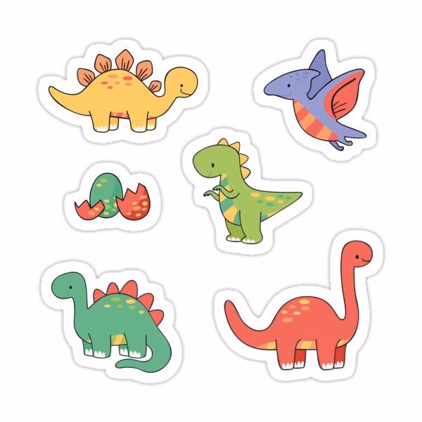 ¿Cómo decoran los niños las piezas de dinosaurios?