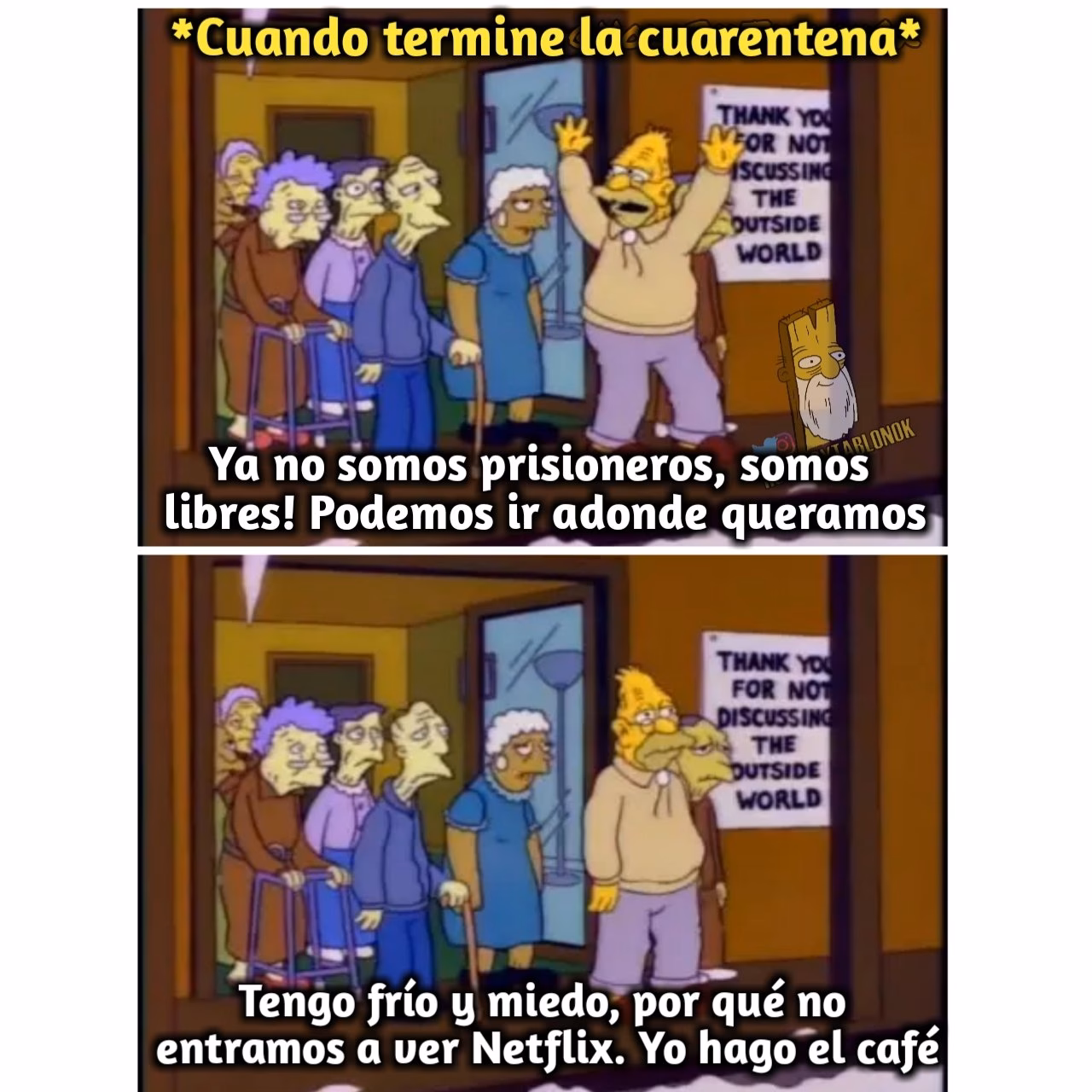 ¿Quién es el último personaje que interrumpió la despedida de los Simpsons?